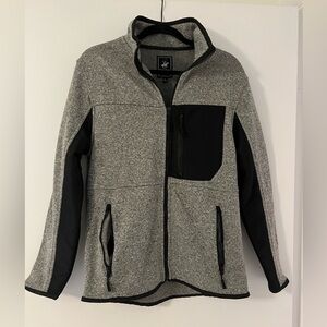 Gray and Black Zip-Up Jacket